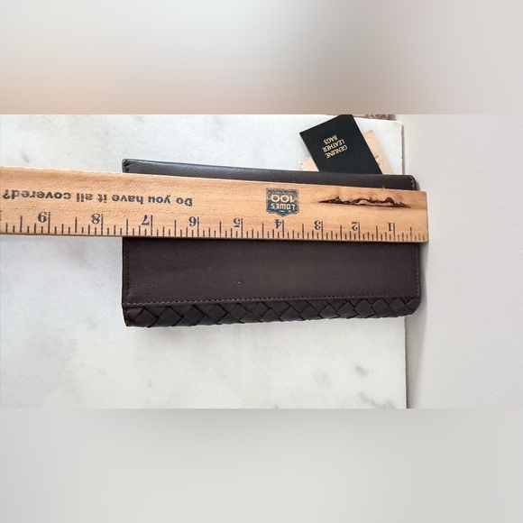 Genuine Leather Woven Brown wallet